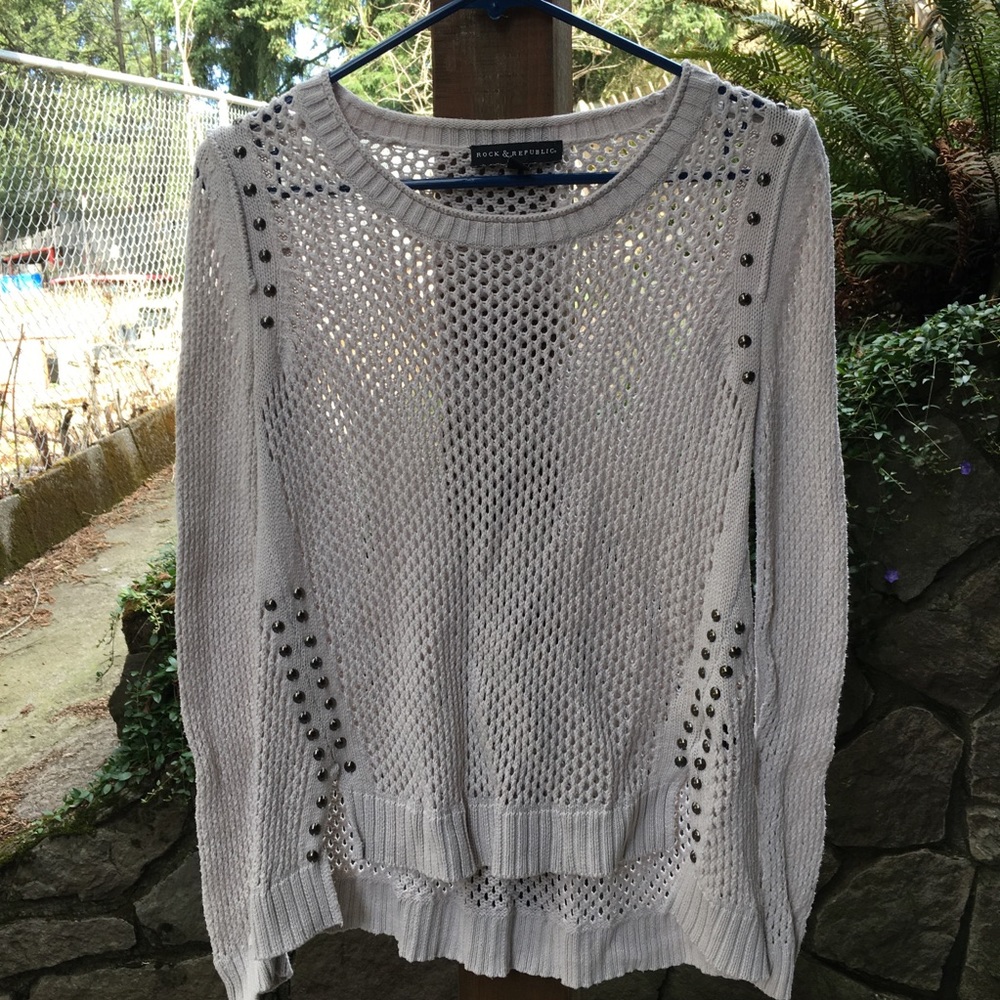 Rock & Republic Knit Studded Sweater